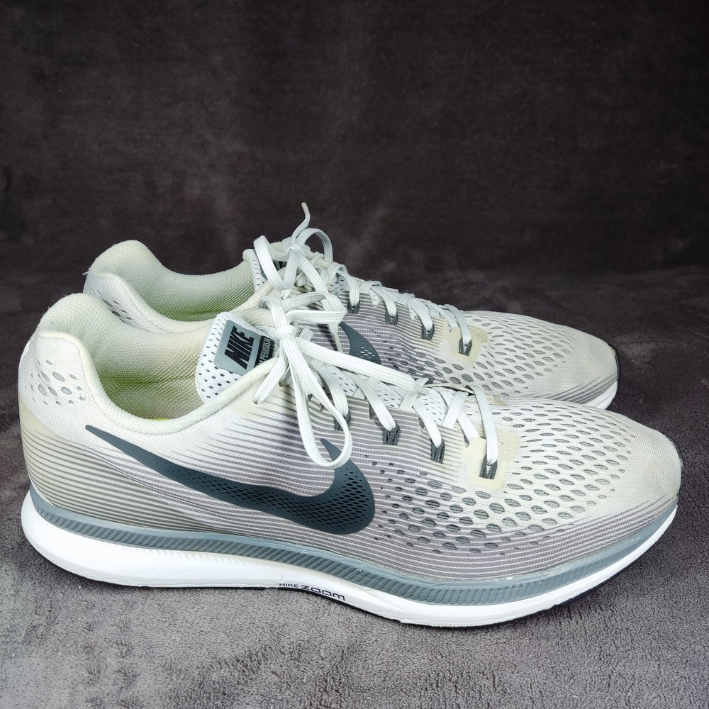 Nike Air Zoom Pegasus 34 Mens Size 15 Pure Platinum Running Shoes